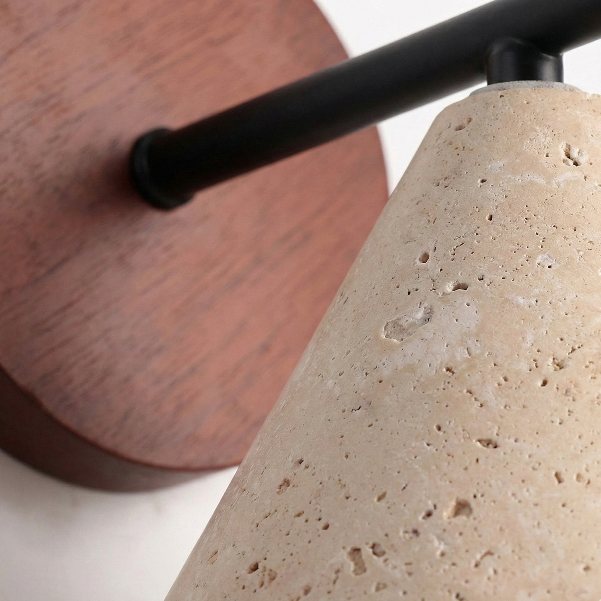 Travertine Wall Sconce Touch LED – Warm & Cold Light | Qonforta