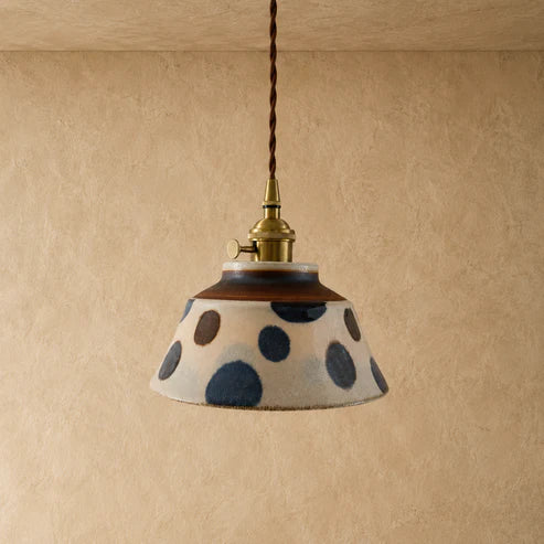 Vintage Ceramic Pendant Light | 3 Styles | Qonforta