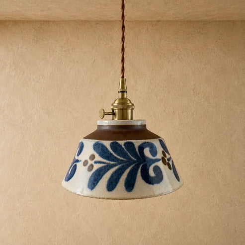 Vintage Ceramic Pendant Light | 3 Styles | Qonforta