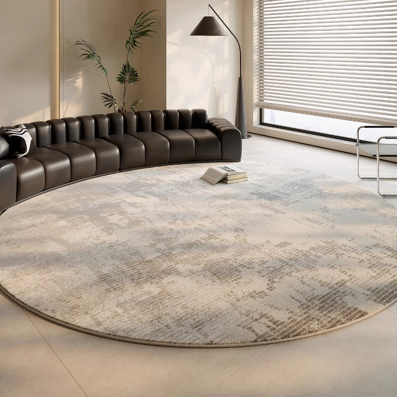 Round Plush Area Rug | Italian Style Design | Qonforta