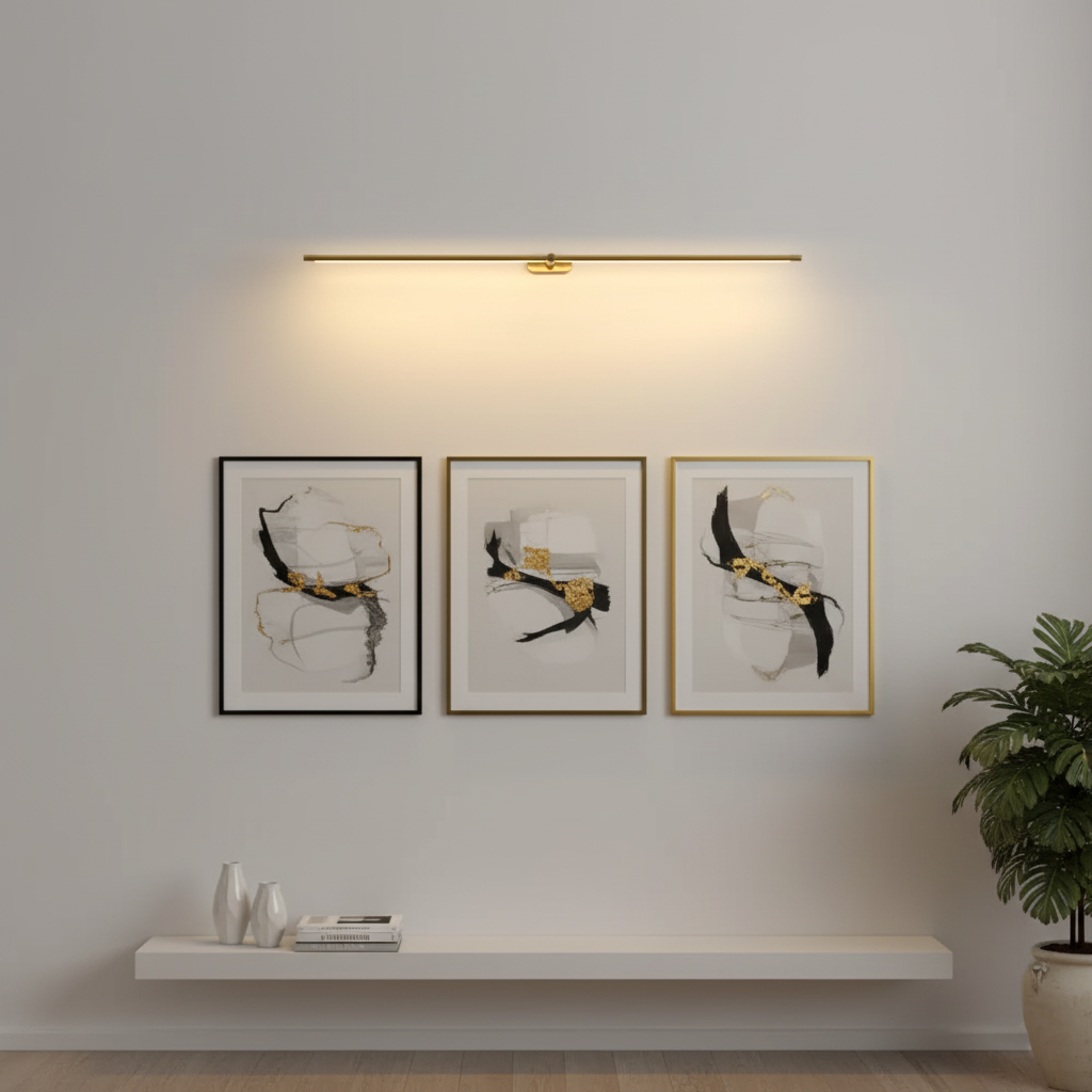 Kady rechargeable linear wall light - angled studio view