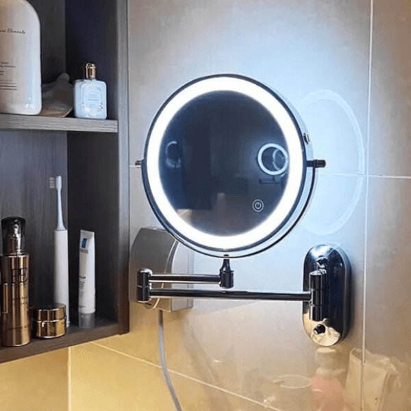 LED Magnifying Mirror Rechargeable | Touch Control Vanity Mirror | Qonforta