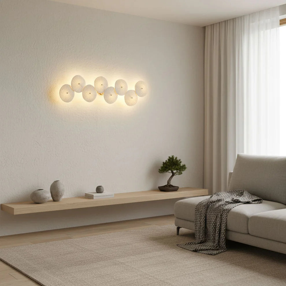 Lotus Petal Ceramic Wall Light | 4, 6 & 8 Heads | Qonforta