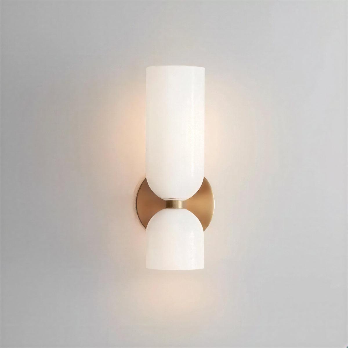 Modern Wall Sconce | Frosted Glass Shade | Qonforta