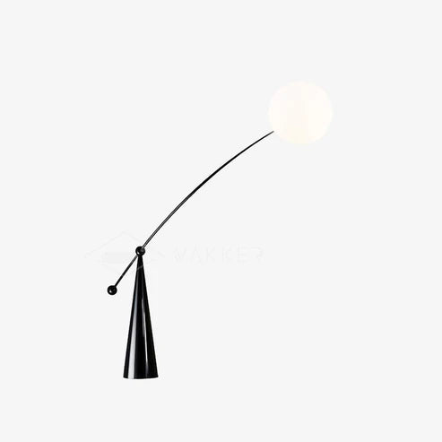 Globe Floor Lamp Arc Curved Arm Matte Black | Qonforta