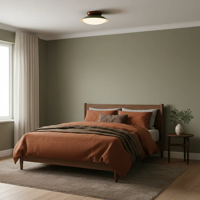 Retro Dome LED Flush Mount Ceiling Light | 2 Colors | Qonforta