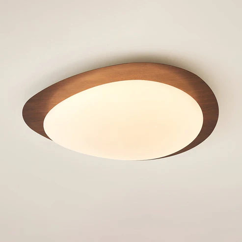 Flush Mount Ceiling Light Dimmable Walnut – 3 Sizes | Qonforta