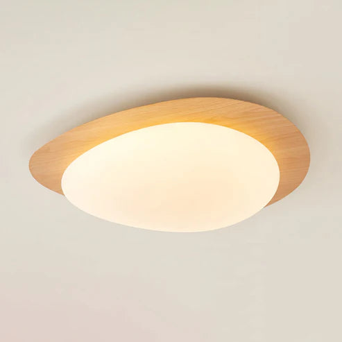 Flush Mount Ceiling Light Dimmable Walnut – 3 Sizes | Qonforta