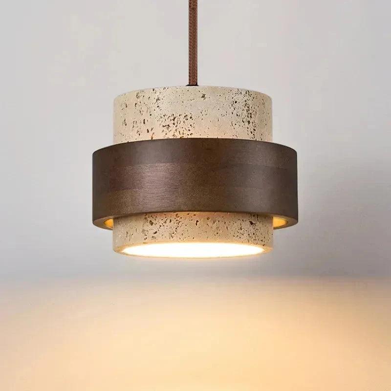 Stone Pendant Light Through-Carved – Warm & Cold Light | Qonforta