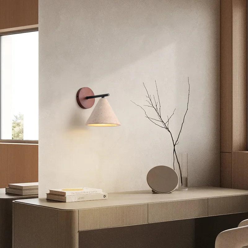 Travertine Wall Sconce Touch LED – Warm & Cold Light | Qonforta