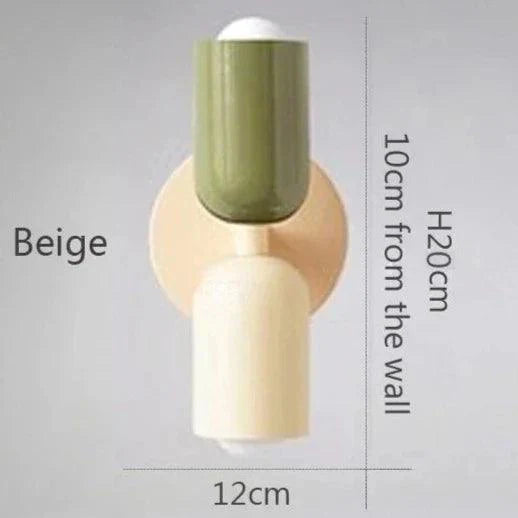 Metal Wall Sconce 2-Light Macaron – 13 Color Combos | Qonforta