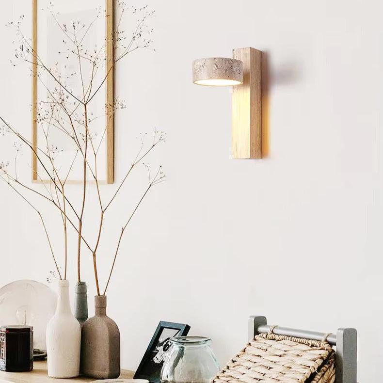 Marble Wall Sconce G9 LED Wabi-Sabi – 2 Wood Finishes | Qonforta