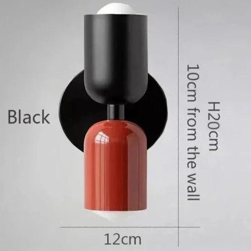 Metal Wall Sconce 2-Light Macaron – 13 Color Combos | Qonforta