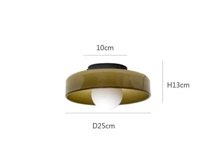 Glass Flush Mount Ceiling Light – 3 Colors, 2 Sizes | Qonforta