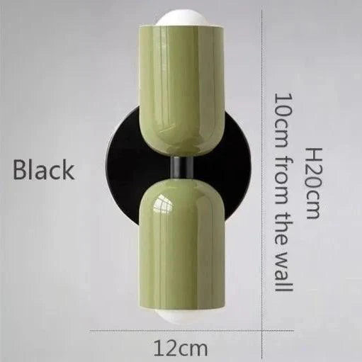Metal Wall Sconce 2-Light Macaron – 13 Color Combos | Qonforta