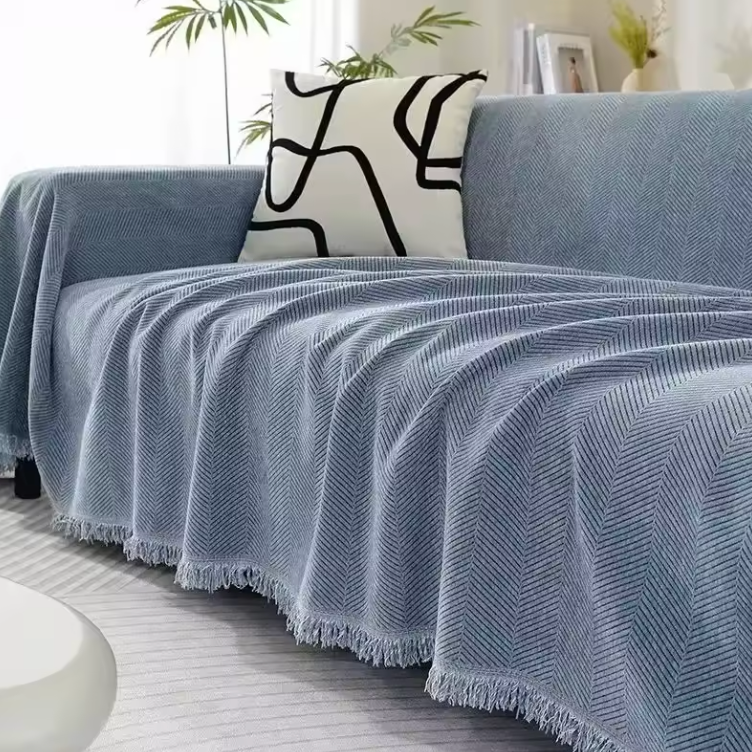 Chenille Couch Cover, Pet-Friendly Water-Resistant | Modern Minimalist | Qonforta