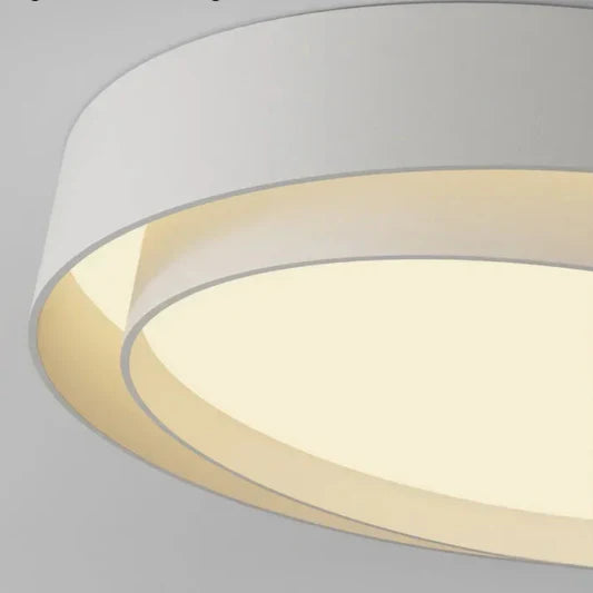 Nordic Double Ring LED Flush Mount Ceiling Light | 3 Sizes, Black & White | Qonforta