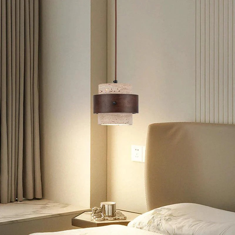 Stone Pendant Light Through-Carved – Warm & Cold Light | Qonforta