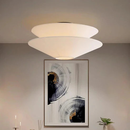 Fabric Flush Mount Ceiling Light | 3 Sizes | Qonforta