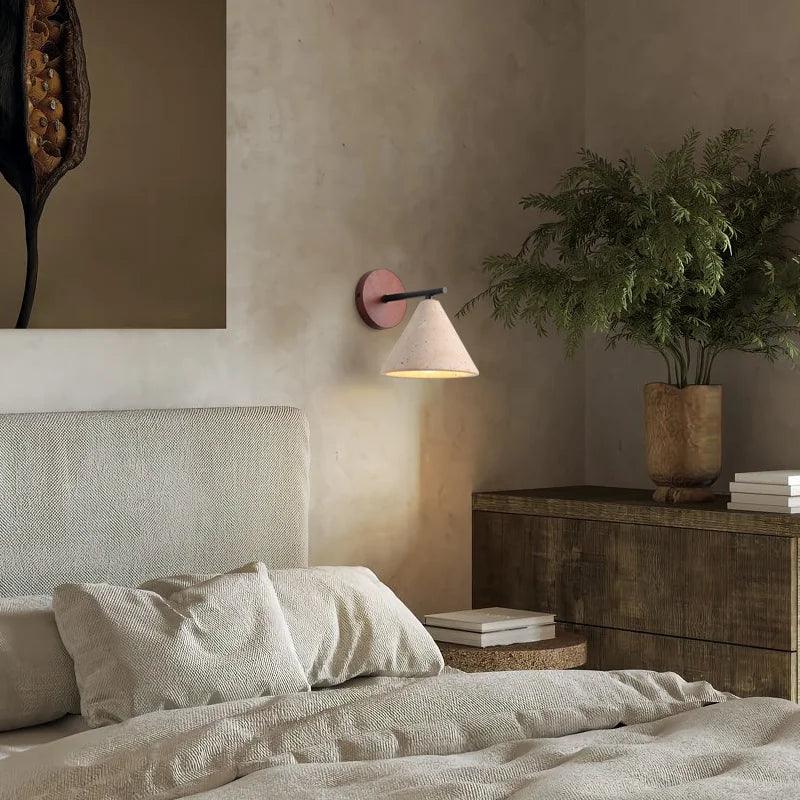 Travertine Wall Sconce Touch LED – Warm & Cold Light | Qonforta