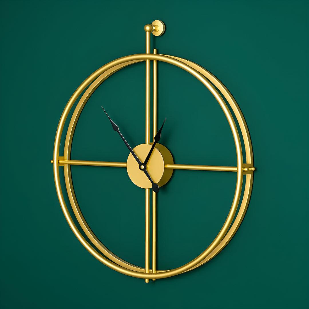 Large Silent Wall Clock | Minimalist Open-Frame Design | Qonforta