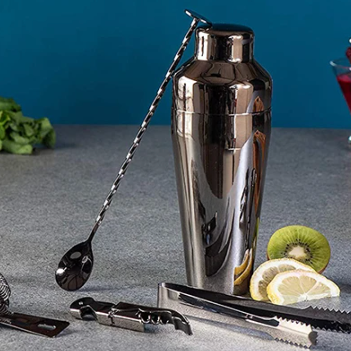 Stainless Steel Cocktail Set | 10-Piece Bar Tool Kit | Qonforta