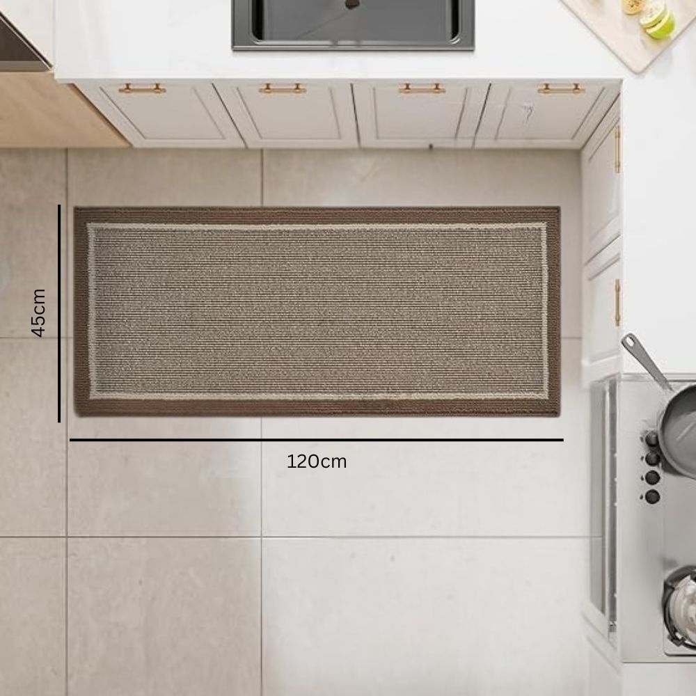 Strata kitchen runner size shown on a kitchen floor from above