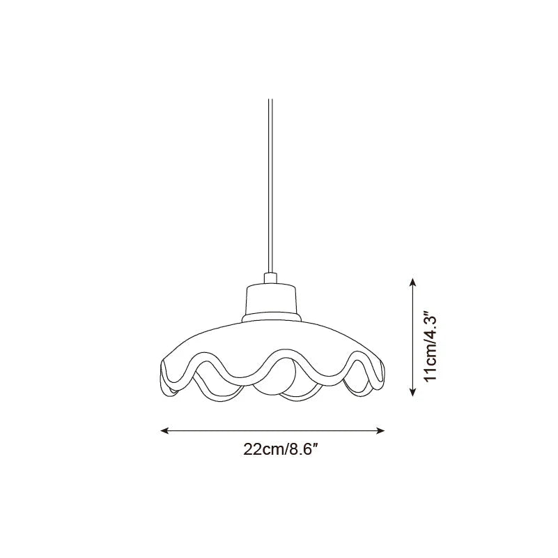 WaveCrest Scalloped Pendant Light | 3 Styles | Qonforta