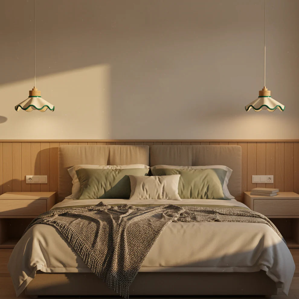 WaveCrest Scalloped Pendant Light | 3 Styles | Qonforta