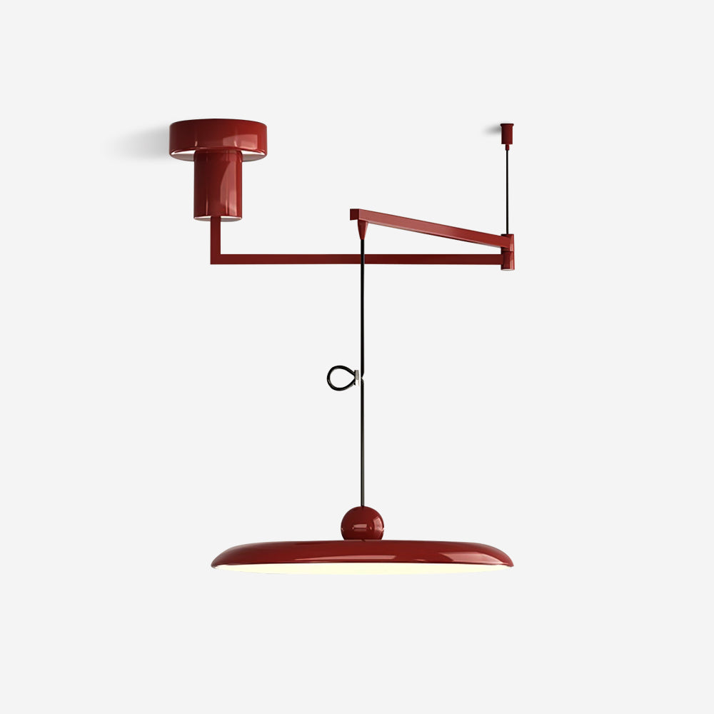 Tizio flat disc pendant light - studio front view