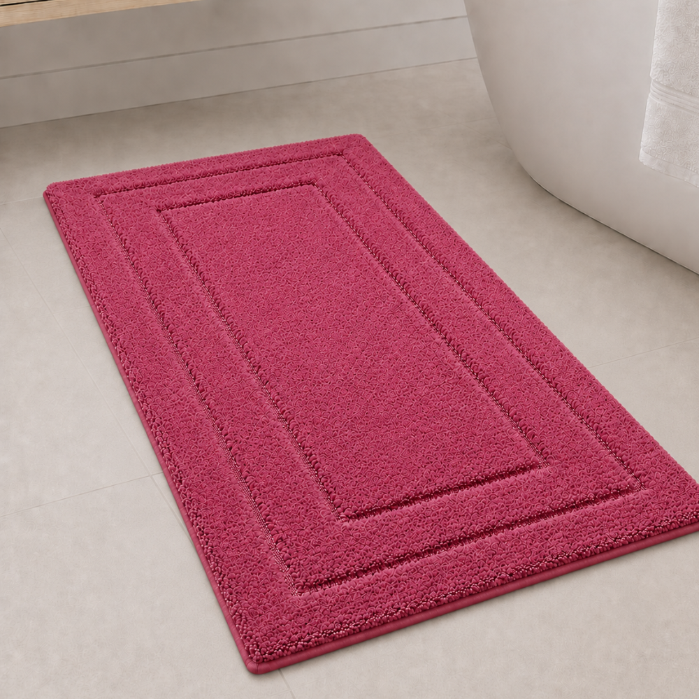 CloudStep Microfiber Bath Mat | Non-Slip TPR Backing | Qonforta
