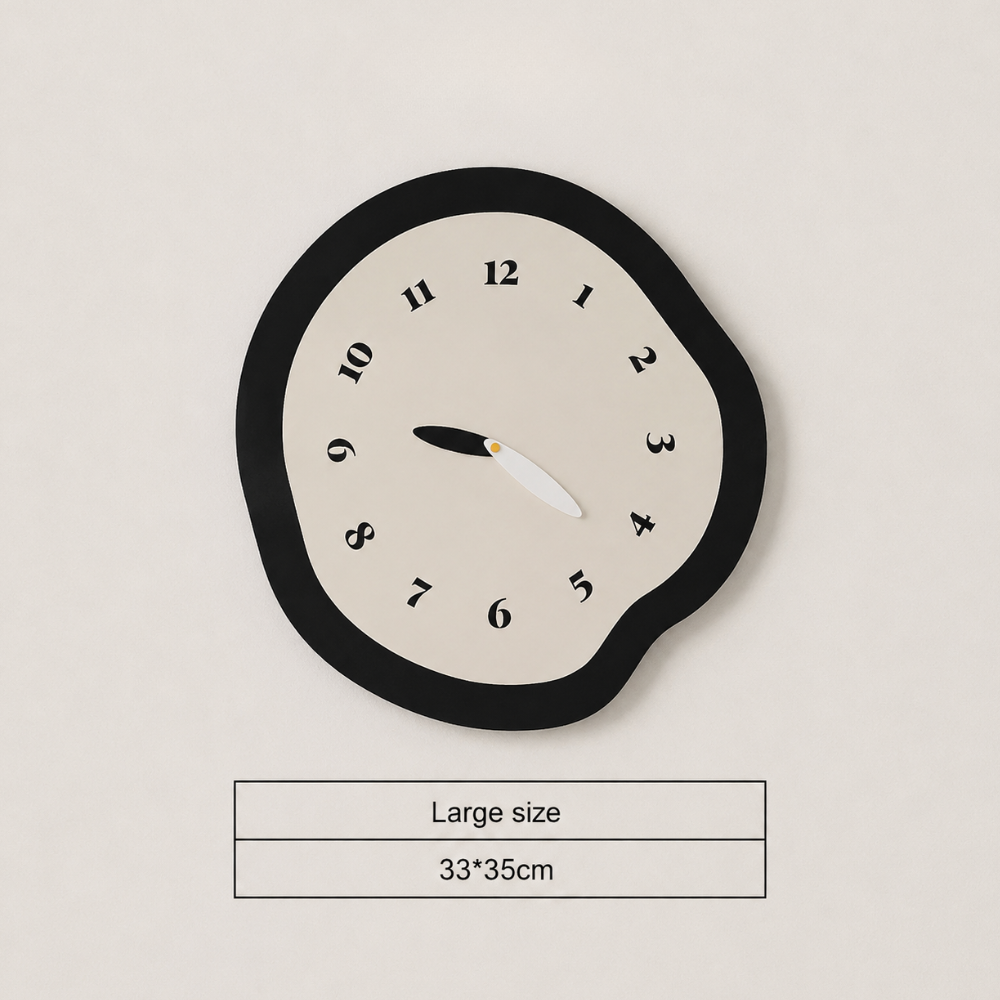 Warped Wall Clock | Silent Quartz Movement | Qonforta