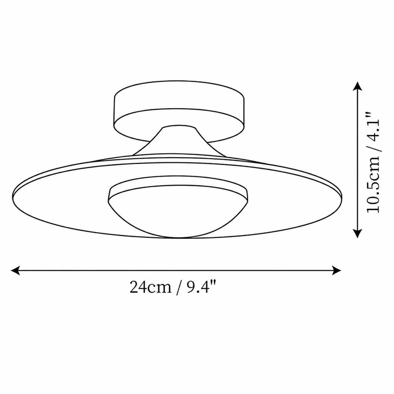 Walnut Wood Grain Disc Ceiling Light Gold Trim | Qonforta