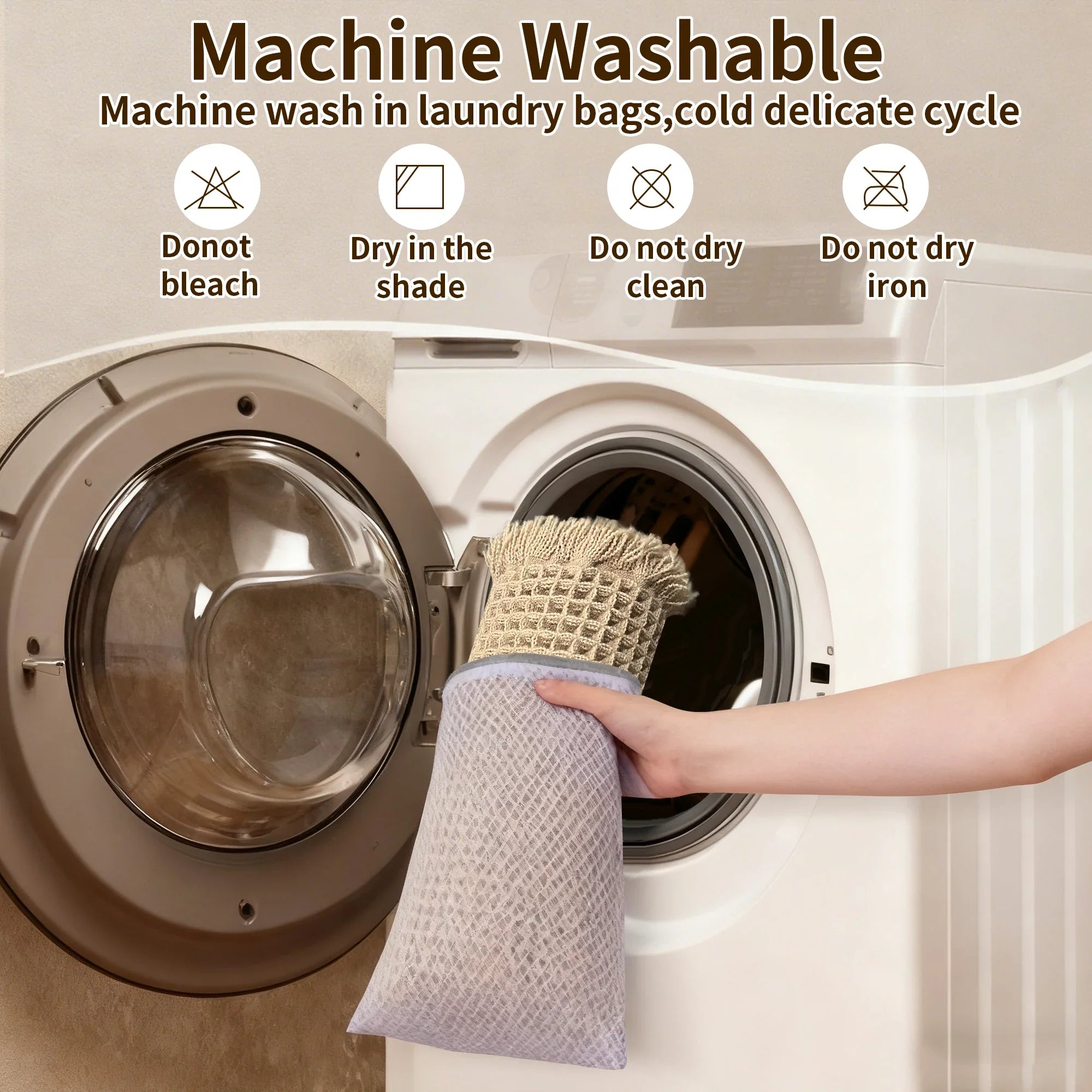 Waffle Bath Mat, Non-Slip Microfiber with Tassels | Quick-Dry Bathroom Rug | Qonforta