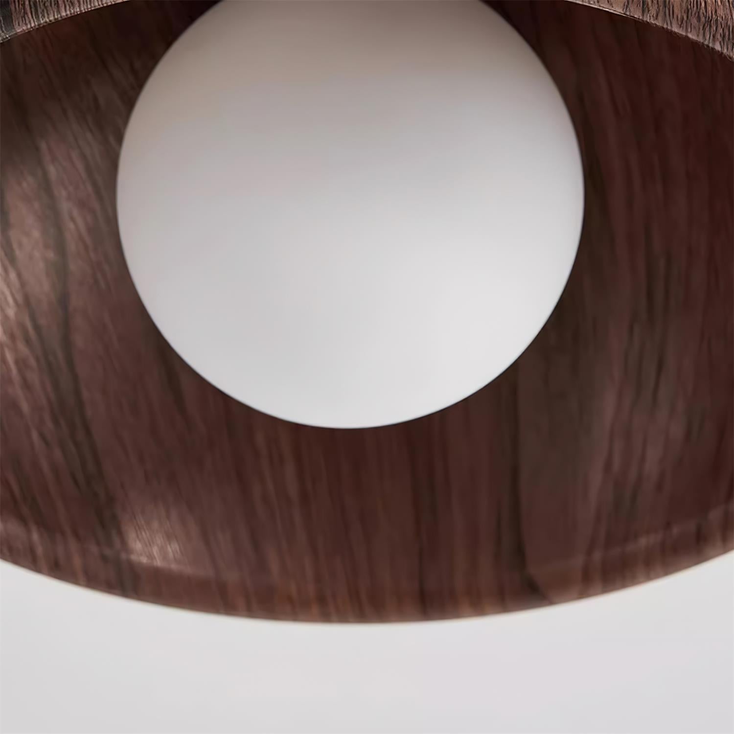 Wood Grain Flush Mount Ceiling Light Round – 2 Colors | Qonforta