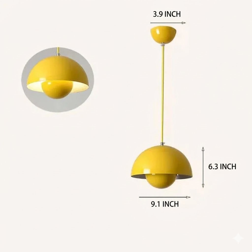 Mushroom Pendant Light | 7 Colors 2 Light Modes | Qonforta