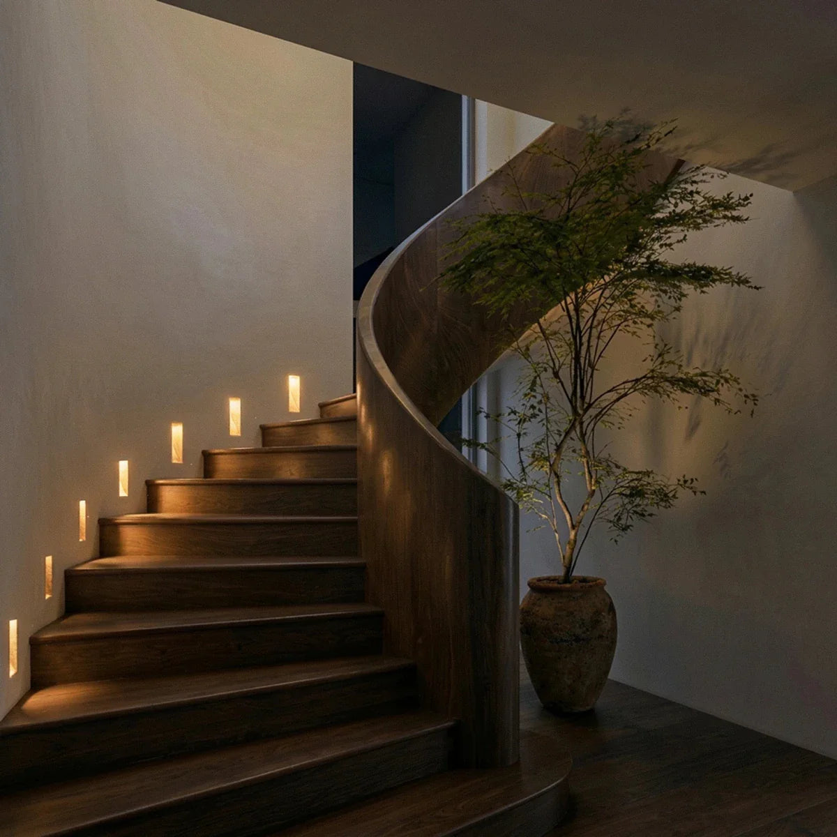 LED Stair Light Motion Sensor Recessed – 2 Shapes | Qonforta