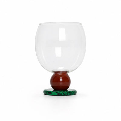 Balloon Drinking Glass on a Stone Base, 7 Colors | Qonforta