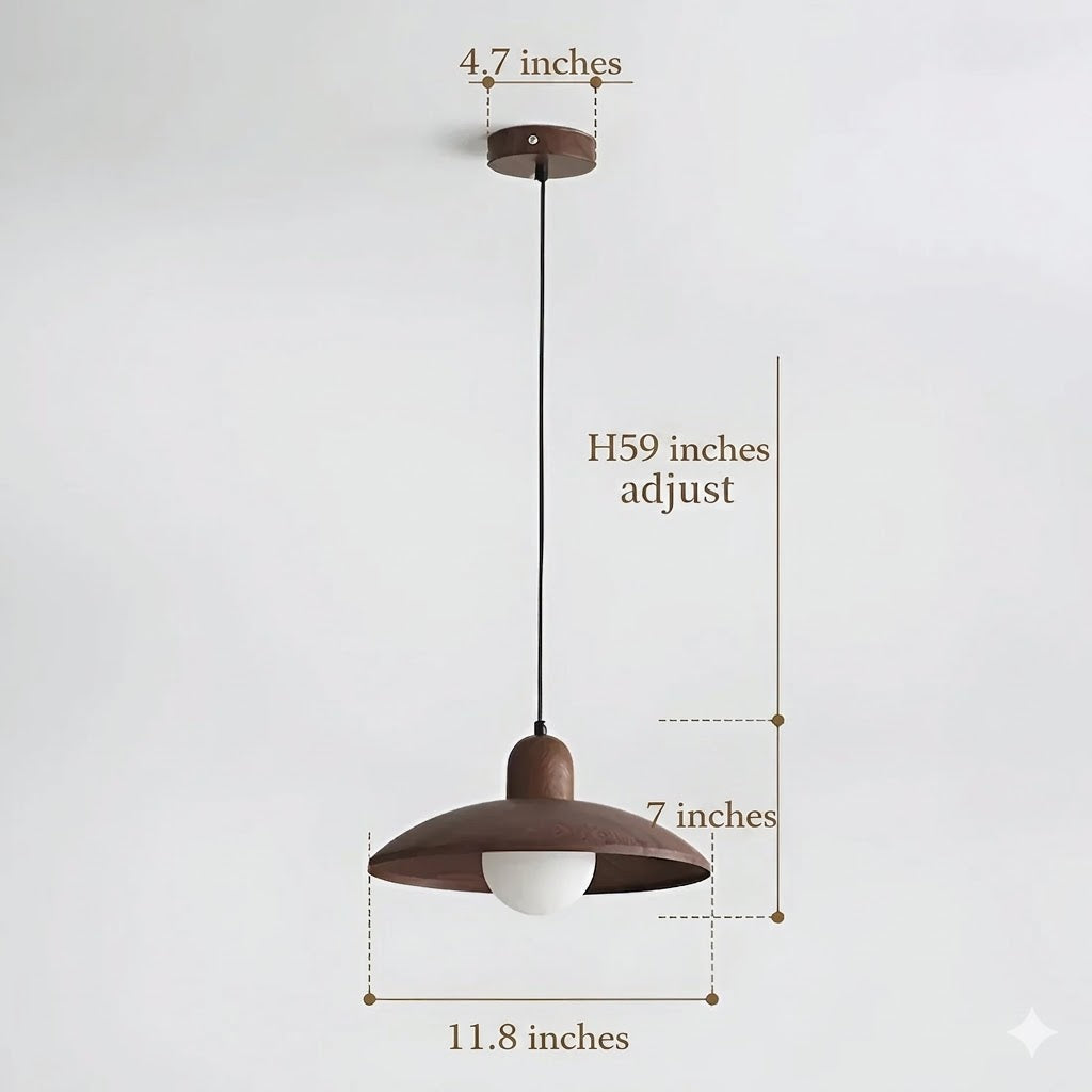 Wabi-Sabi Walnut Pendant Light | 2 Finishes | Qonforta