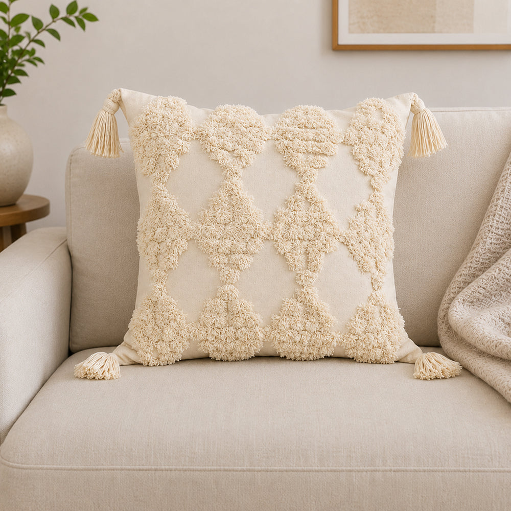 Orvella Tufted Tassel Throw Pillow – Lumbar or Square | Qonforta