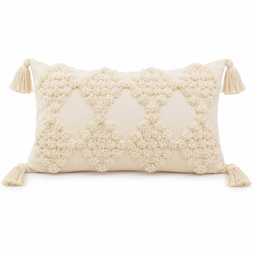 Orvella Tufted Tassel Throw Pillow – Lumbar or Square | Qonforta