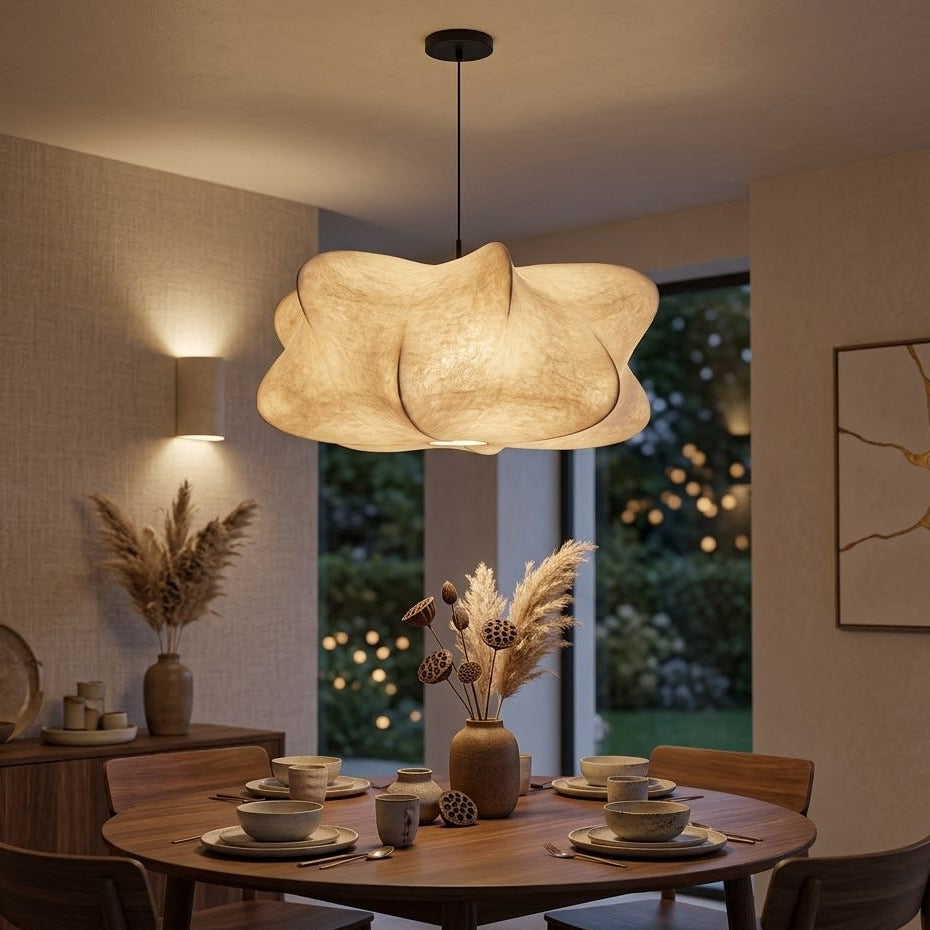 Wabi-Sabi Silk Pendant Light | 3 Sizes | Qonforta