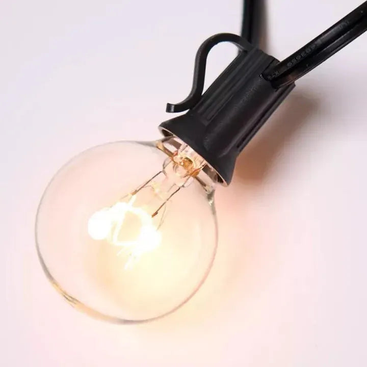 Outdoor LED String Lights | Guinguette Style | 2 Sizes | Qonforta