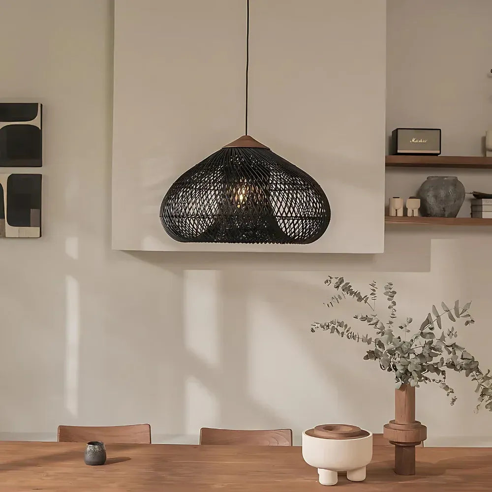 Nordic Rattan Pendant Light | 3 Colors | Qonforta