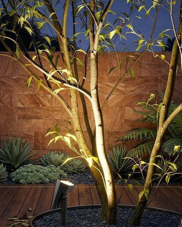 Qonforta SolarGlow Solar Spike Light — RGB & Warm White, IP54, 10H Battery