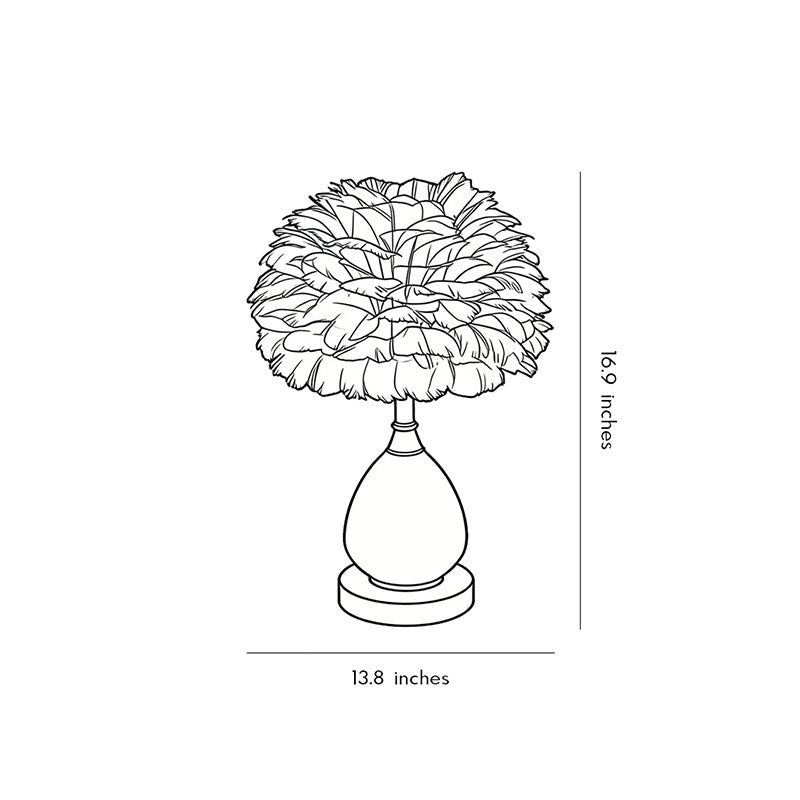 PlumeLux — Nordic Feather Table Lamp