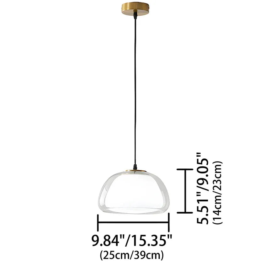 Milk Glass Jelly Pendant Light | 2 Sizes & 3 Colors | Qonforta