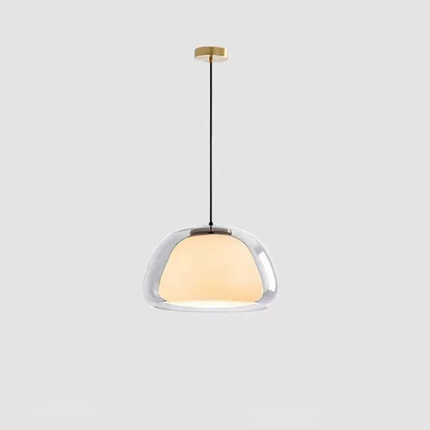 Milk Glass Jelly Pendant Light | 2 Sizes & 3 Colors | Qonforta