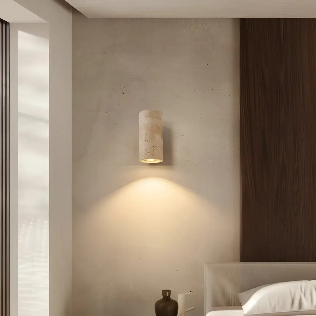 Travertine Wall Sconce | 4 Sizes | Qonforta
