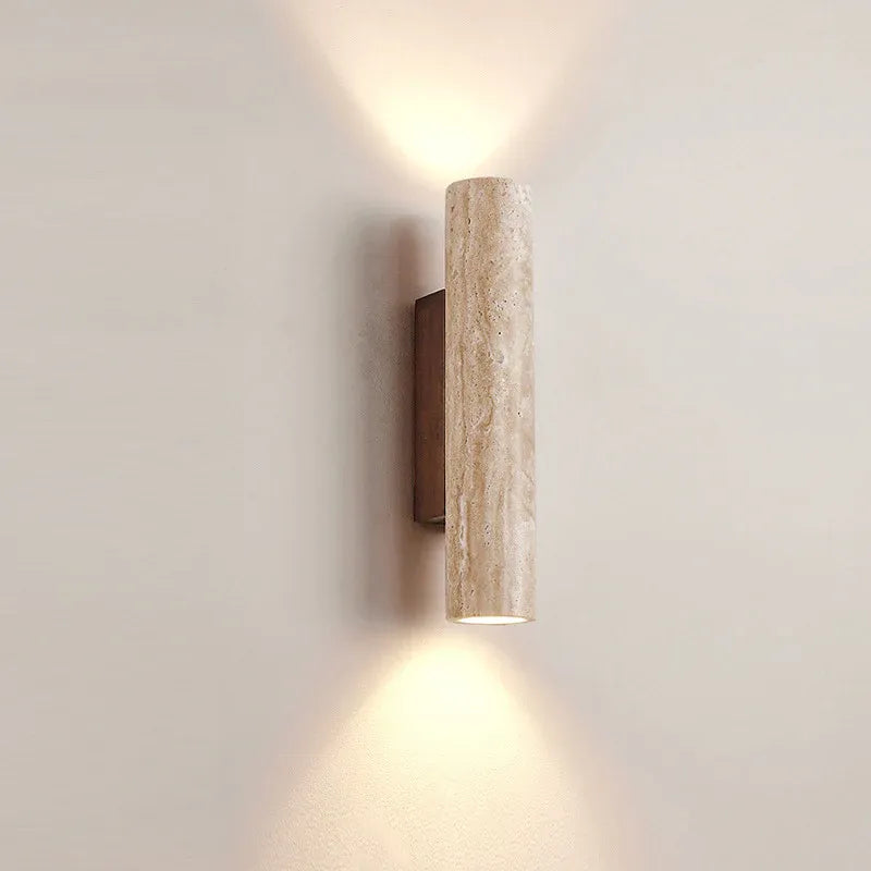 Travertine Wall Sconce | 4 Sizes | Qonforta